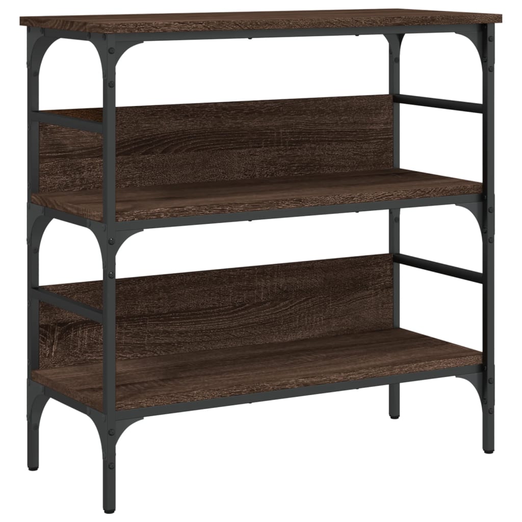 Table console chêne marron 75x32x75 cm bois d'ingénierie - XIOS