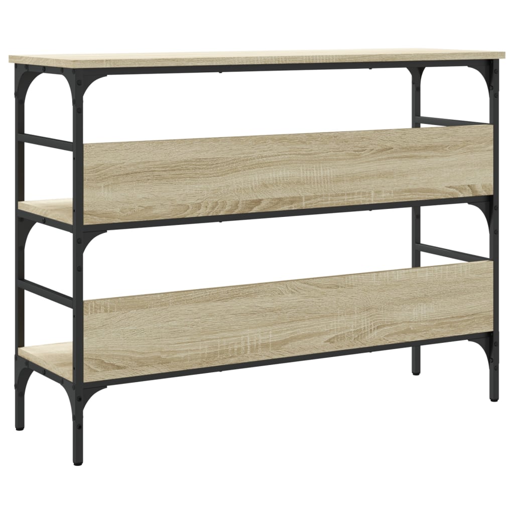 Table console chêne sonoma 100x32x75 cm bois d'ingénierie - XIOS