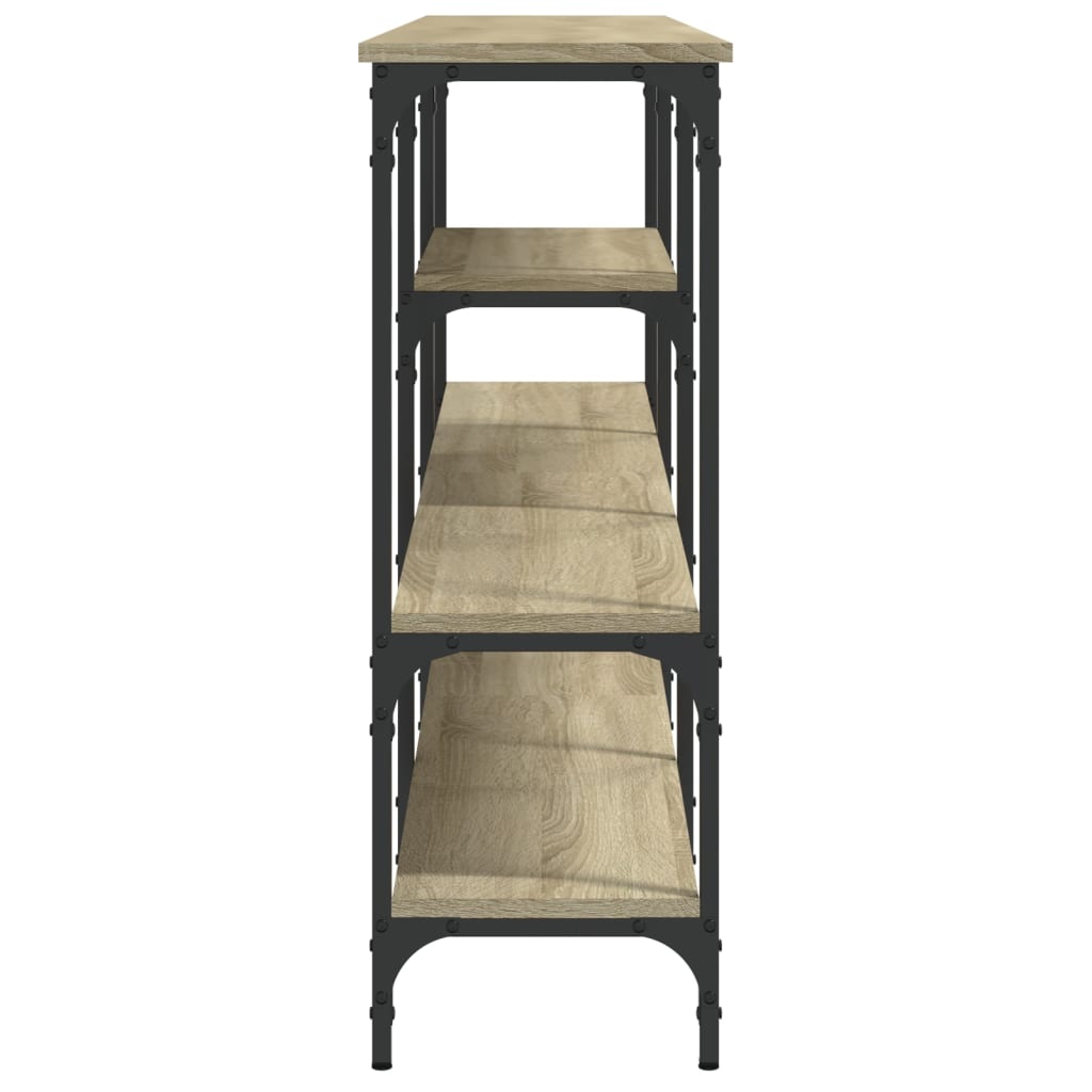 Table console chêne sonoma 160x29x80 cm bois d'ingénierie - XIOS