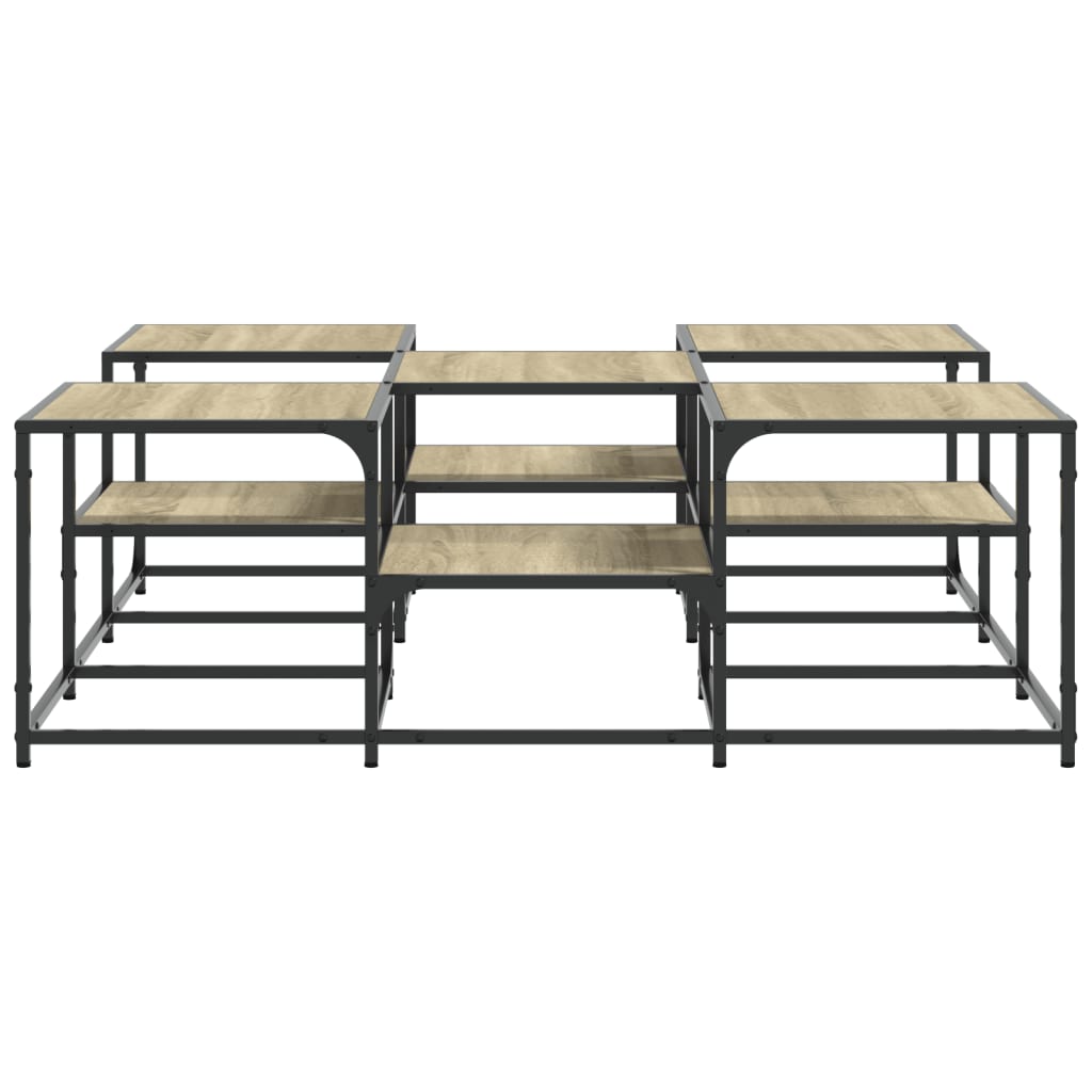 Table basse chêne sonoma 121x121x40 cm bois d'ingénierie - XIOS