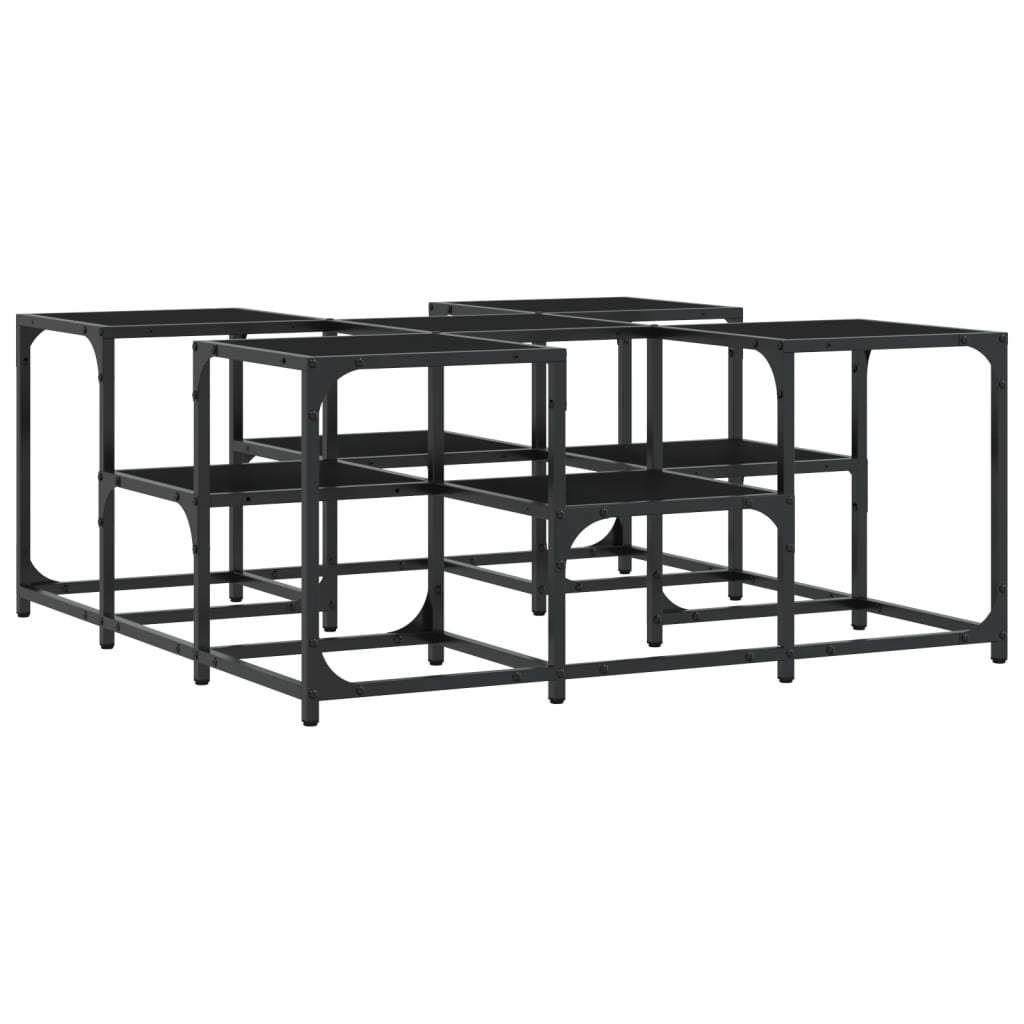Table basse noir 91x91x40 cm bois d'ingénierie - XIOS