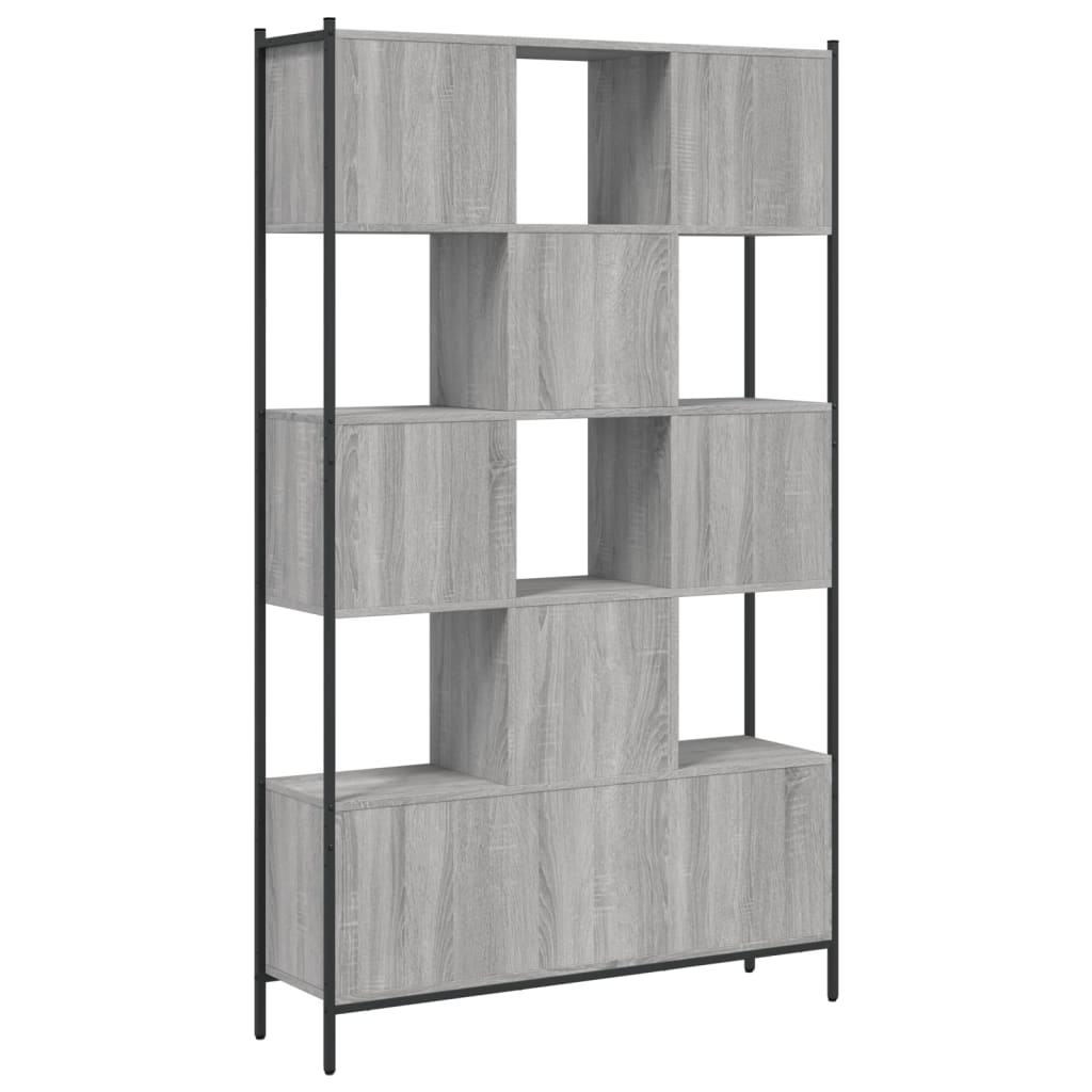 Bibliothèque sonoma gris 102x28x172 cm bois d'ingénierie - XIOS