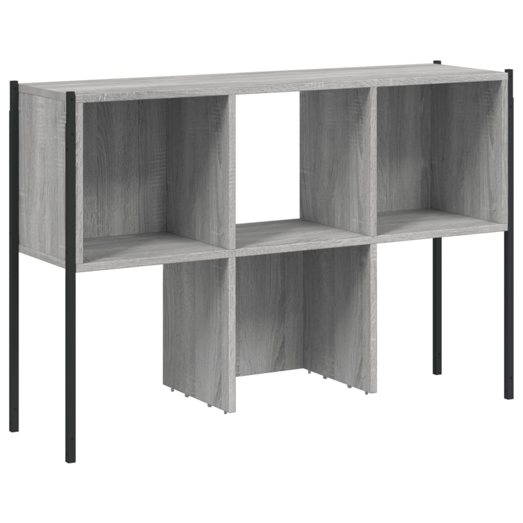 Bibliothèque sonoma gris 102x28x172 cm bois d'ingénierie - XIOS