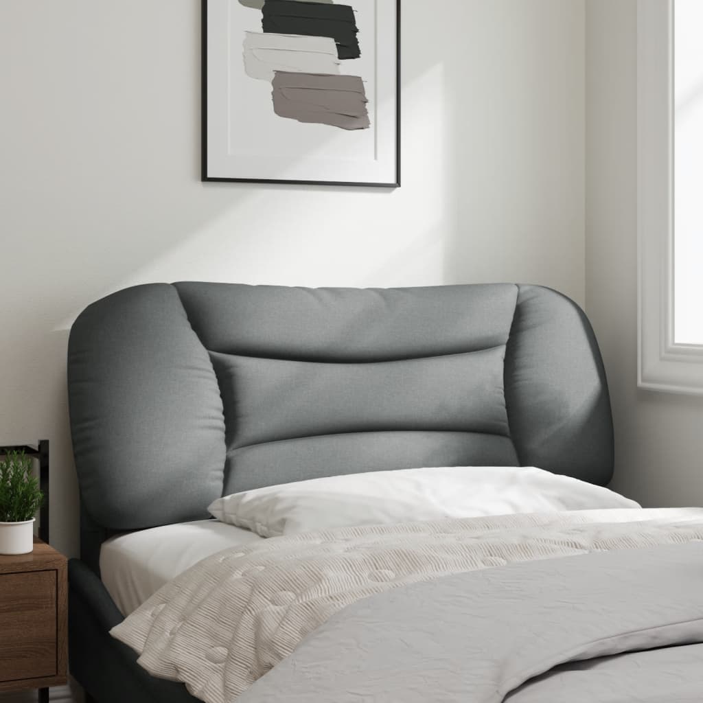 Coussin de tête de lit gris clair 100 cm tissu - XIOS