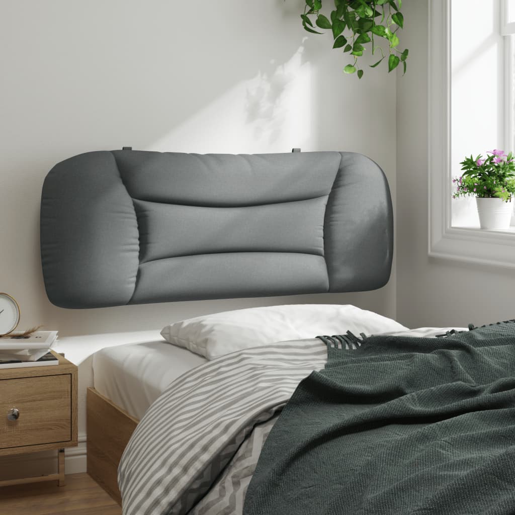 Coussin de tête de lit gris clair 100 cm tissu - XIOS