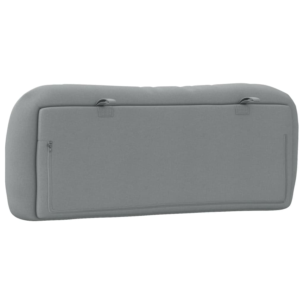 Coussin de tête de lit gris clair 100 cm tissu - XIOS