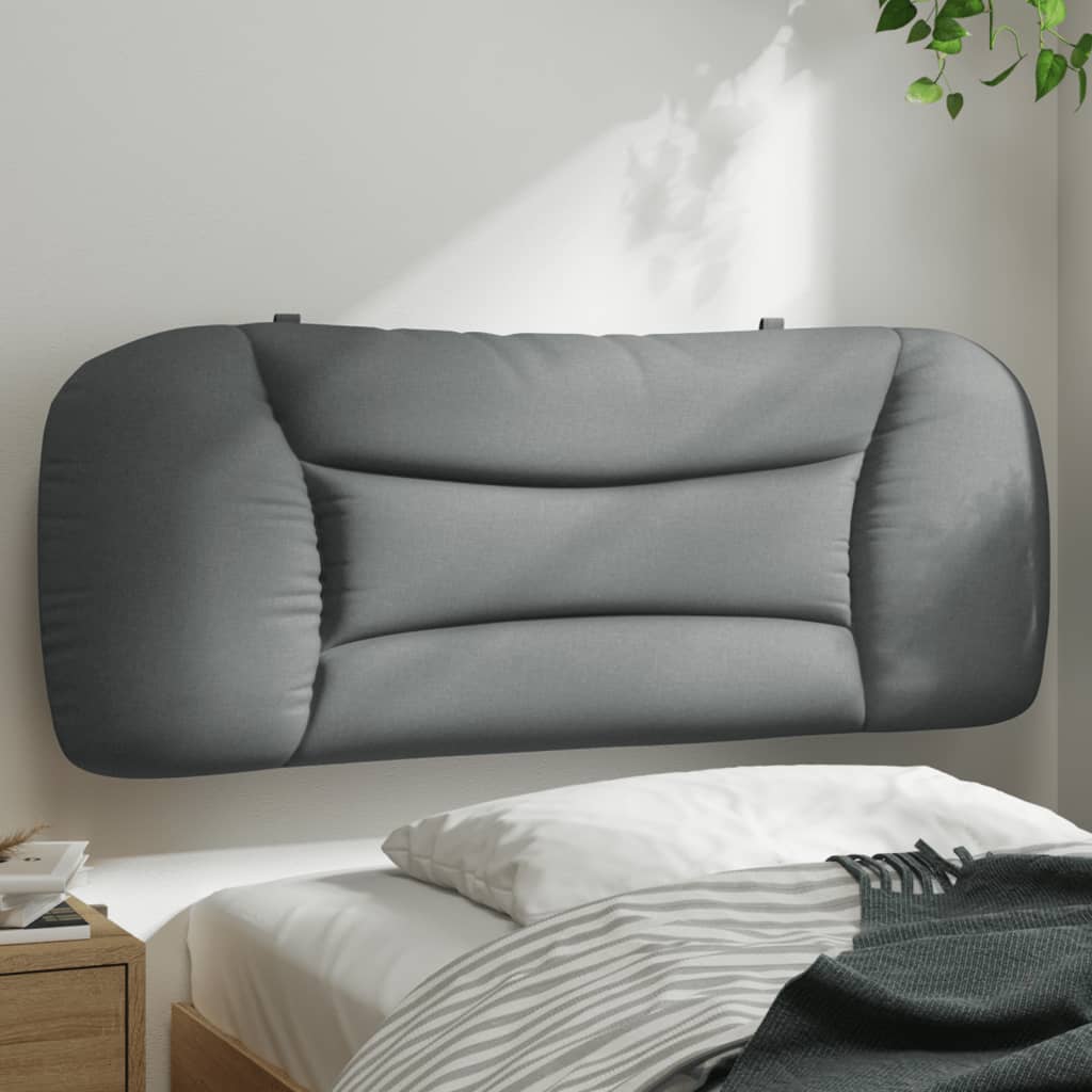 Coussin de tête de lit gris clair 100 cm tissu - XIOS