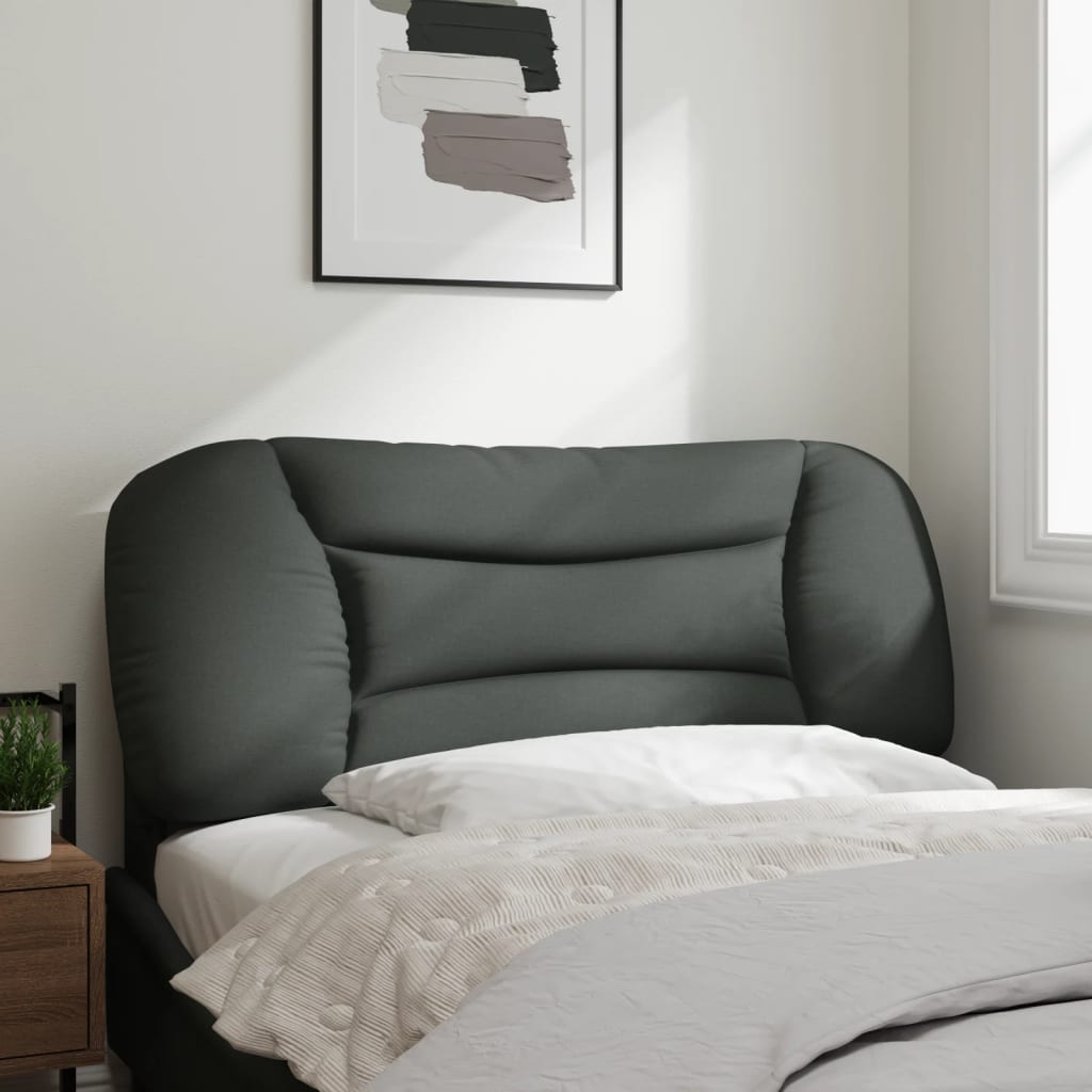 Coussin de tête de lit gris foncé 100 cm tissu - XIOS