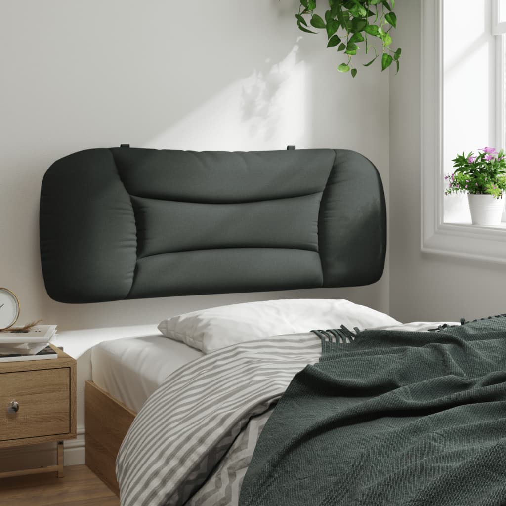Coussin de tête de lit gris foncé 100 cm tissu - XIOS