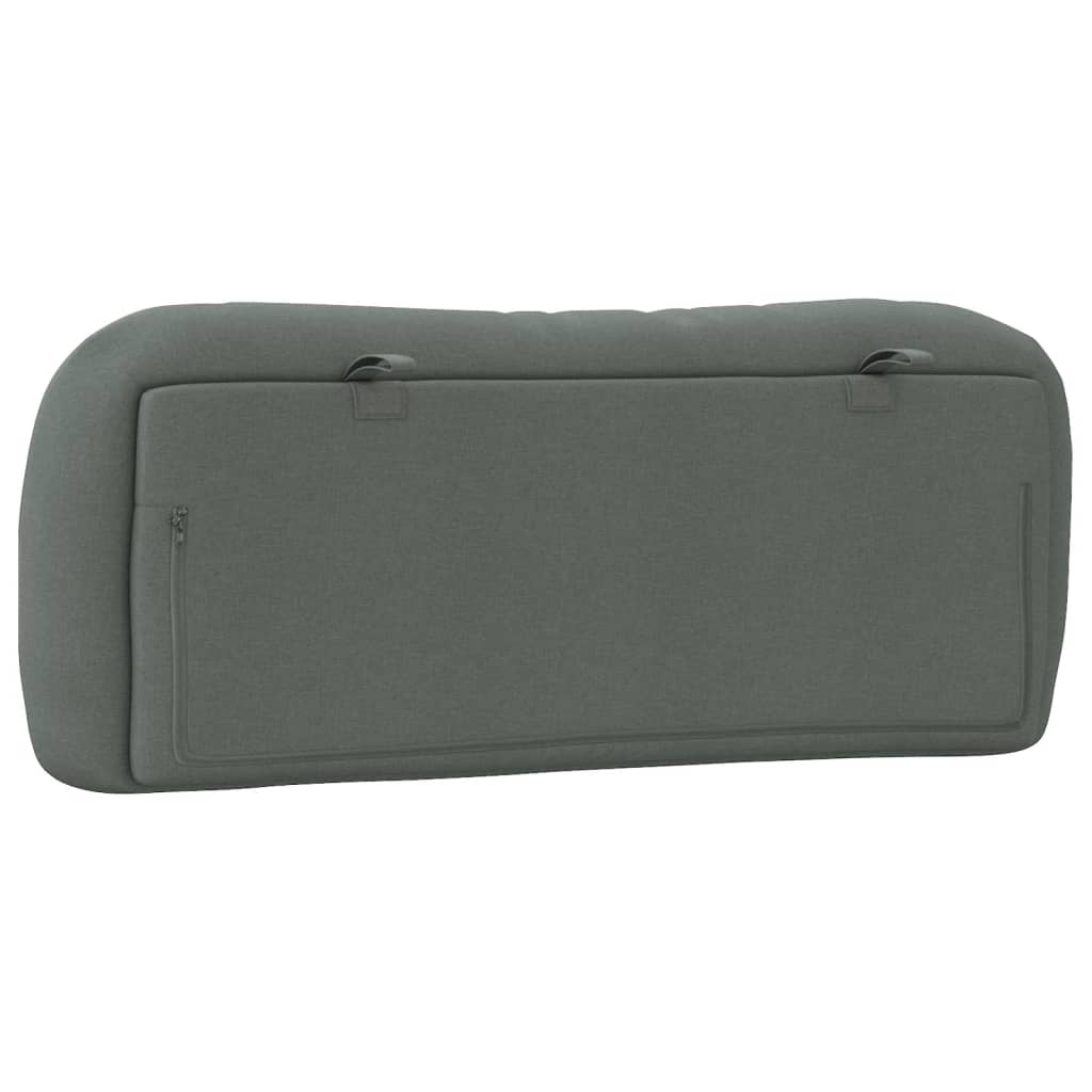 Coussin de tête de lit gris foncé 100 cm tissu - XIOS