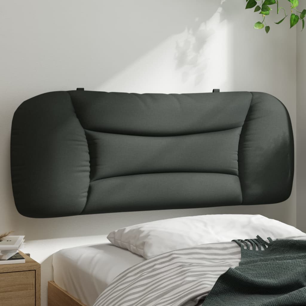 Coussin de tête de lit gris foncé 100 cm tissu - XIOS