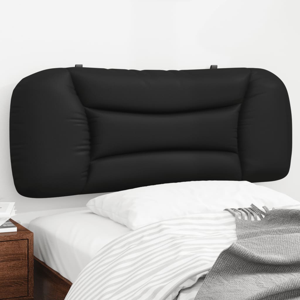 Coussin de tête de lit noir 100 cm similicuir - XIOS