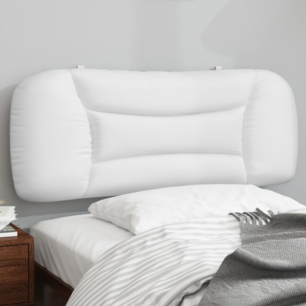 Coussin de tête de lit blanc 100 cm similicuir - XIOS