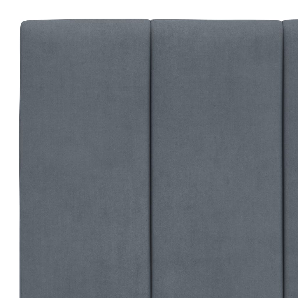 Coussin de tête de lit gris foncé 100 cm velours - XIOS