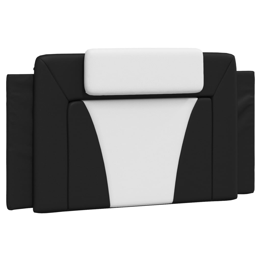 Coussin de tête de lit noir et blanc 100 cm similicuir - XIOS