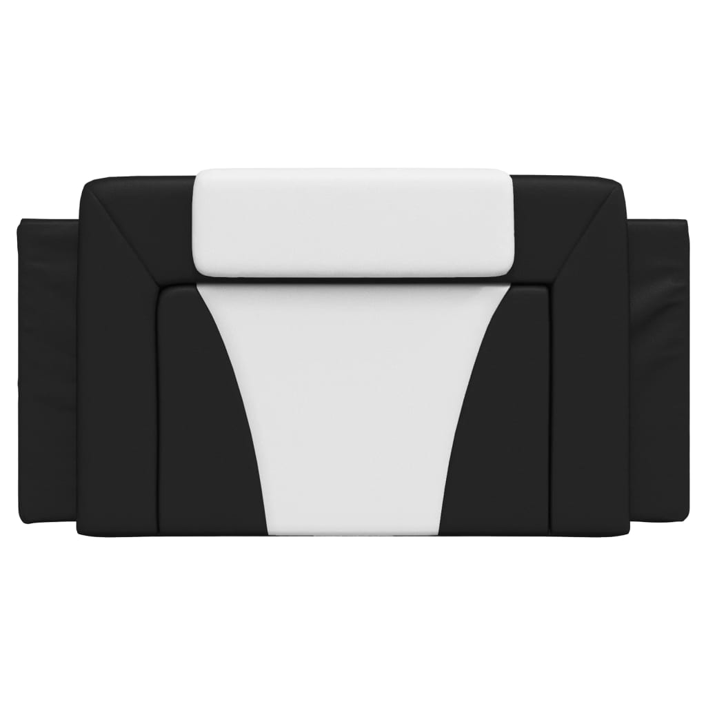 Coussin de tête de lit noir et blanc 100 cm similicuir - XIOS