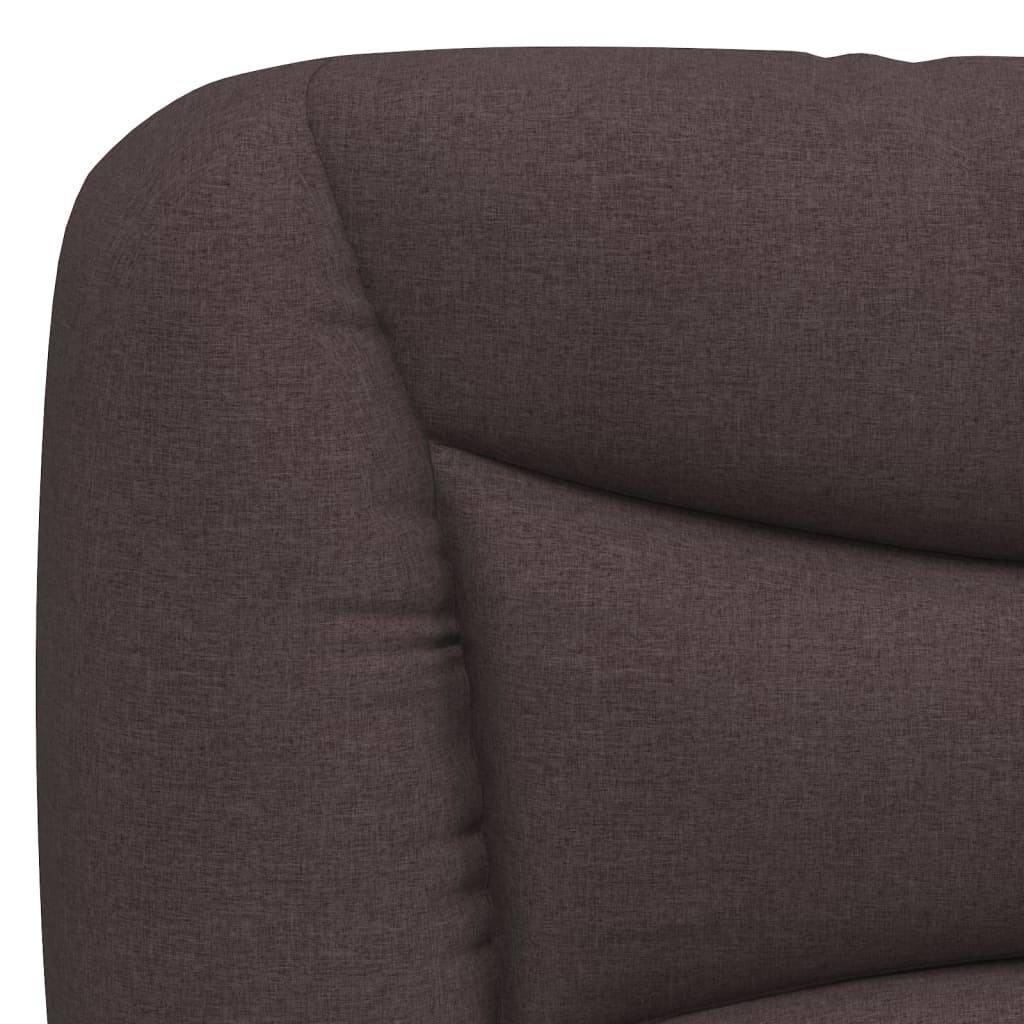 Cadre de lit sans matelas marron foncé 90x190 cm tissu - XIOS