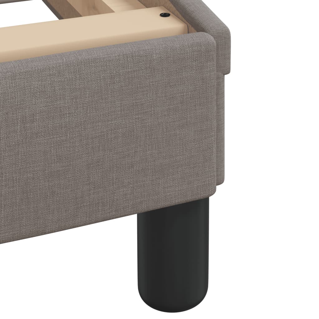 Cadre de lit sans matelas taupe 90x200 cm tissu - XIOS