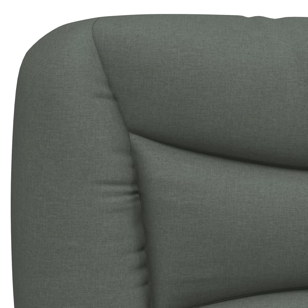 Cadre de lit sans matelas gris foncé 100x200 cm tissu - XIOS