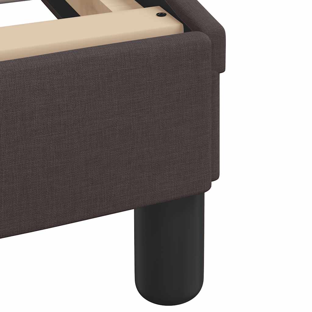 Cadre de lit sans matelas Hvar marron foncé 120x200 cm tissu - XIOS
