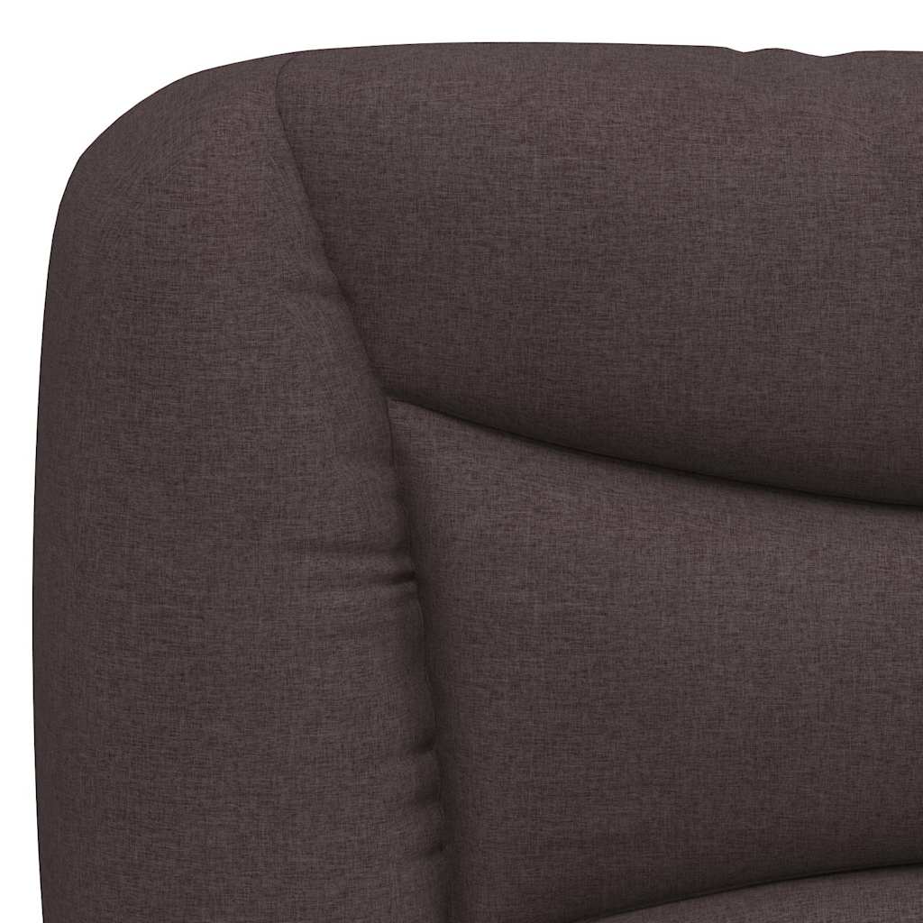 Cadre de lit sans matelas Hvar marron foncé 120x200 cm tissu - XIOS