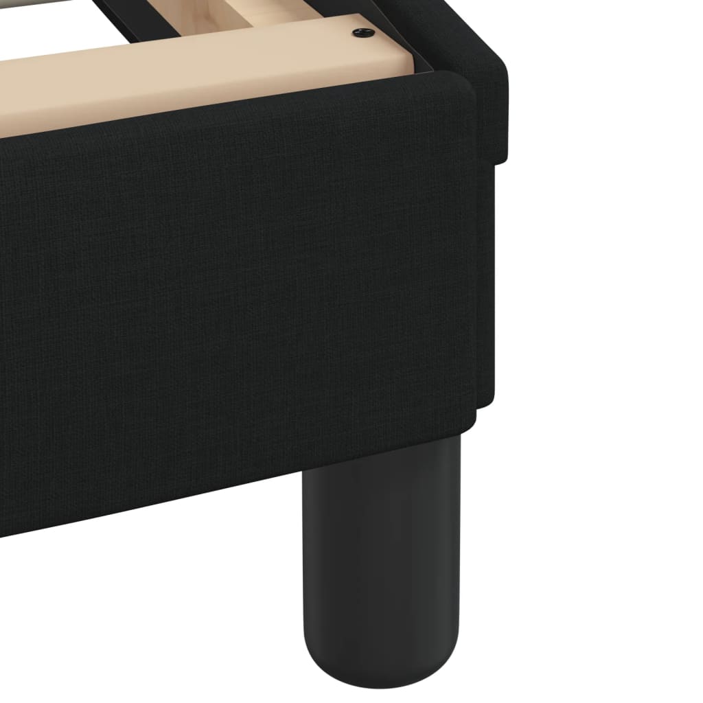 Cadre de lit sans matelas noir 140x190 cm tissu - XIOS