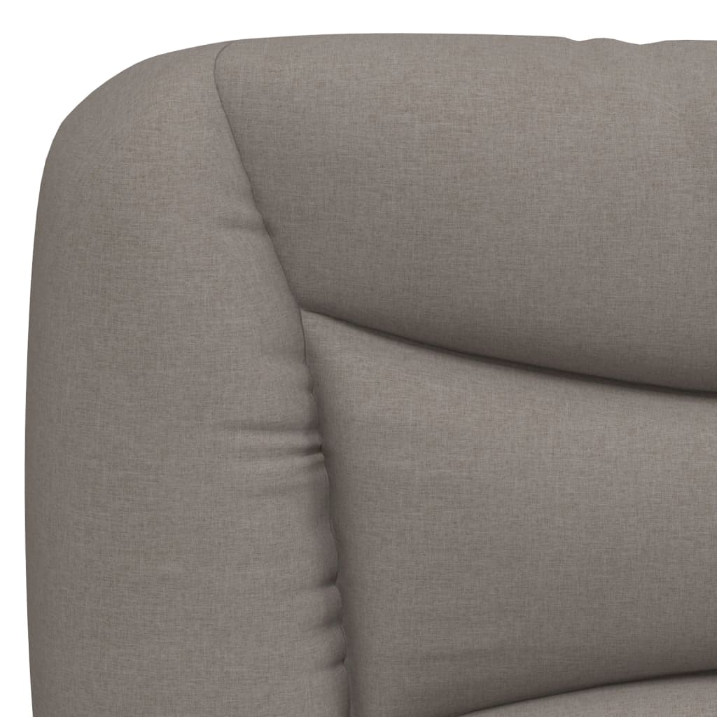 Cadre de lit sans matelas taupe 140x190 cm tissu - XIOS