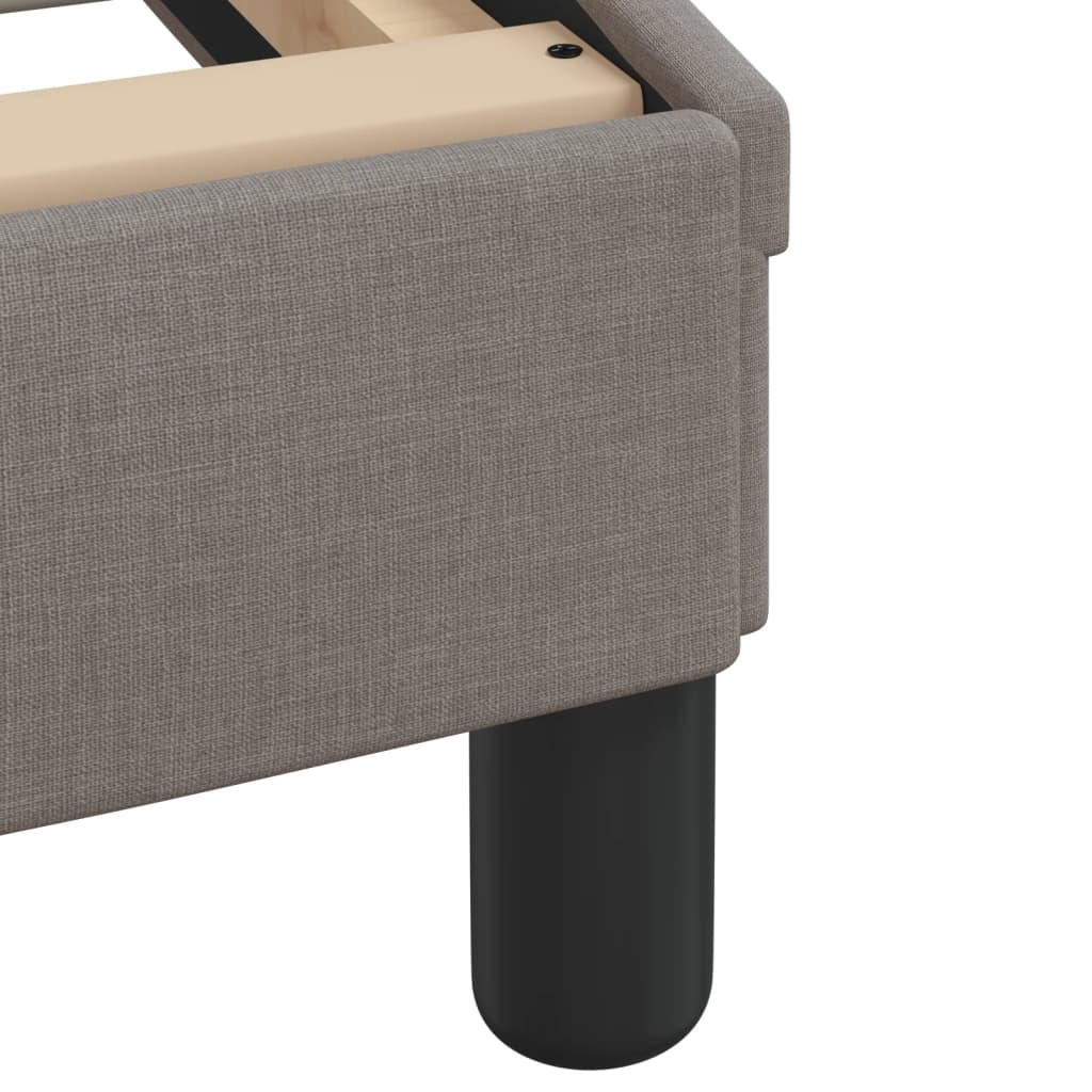 Cadre de lit sans matelas taupe 140x200 cm tissu - XIOS