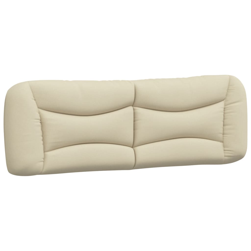 Cadre de lit sans matelas crème 160x200 cm tissu - XIOS