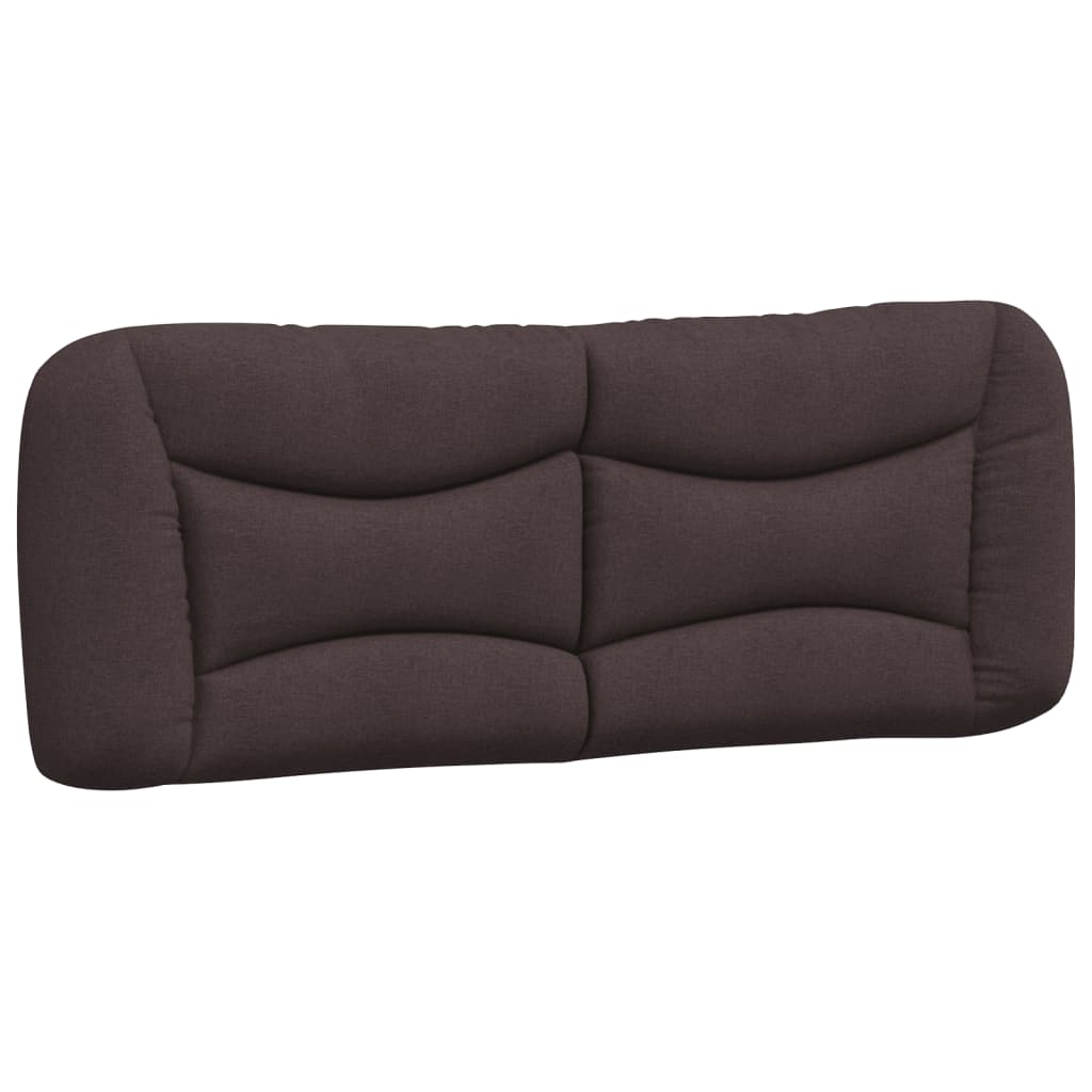 Cadre de lit sans matelas marron foncé 180x200 cm tissu - XIOS