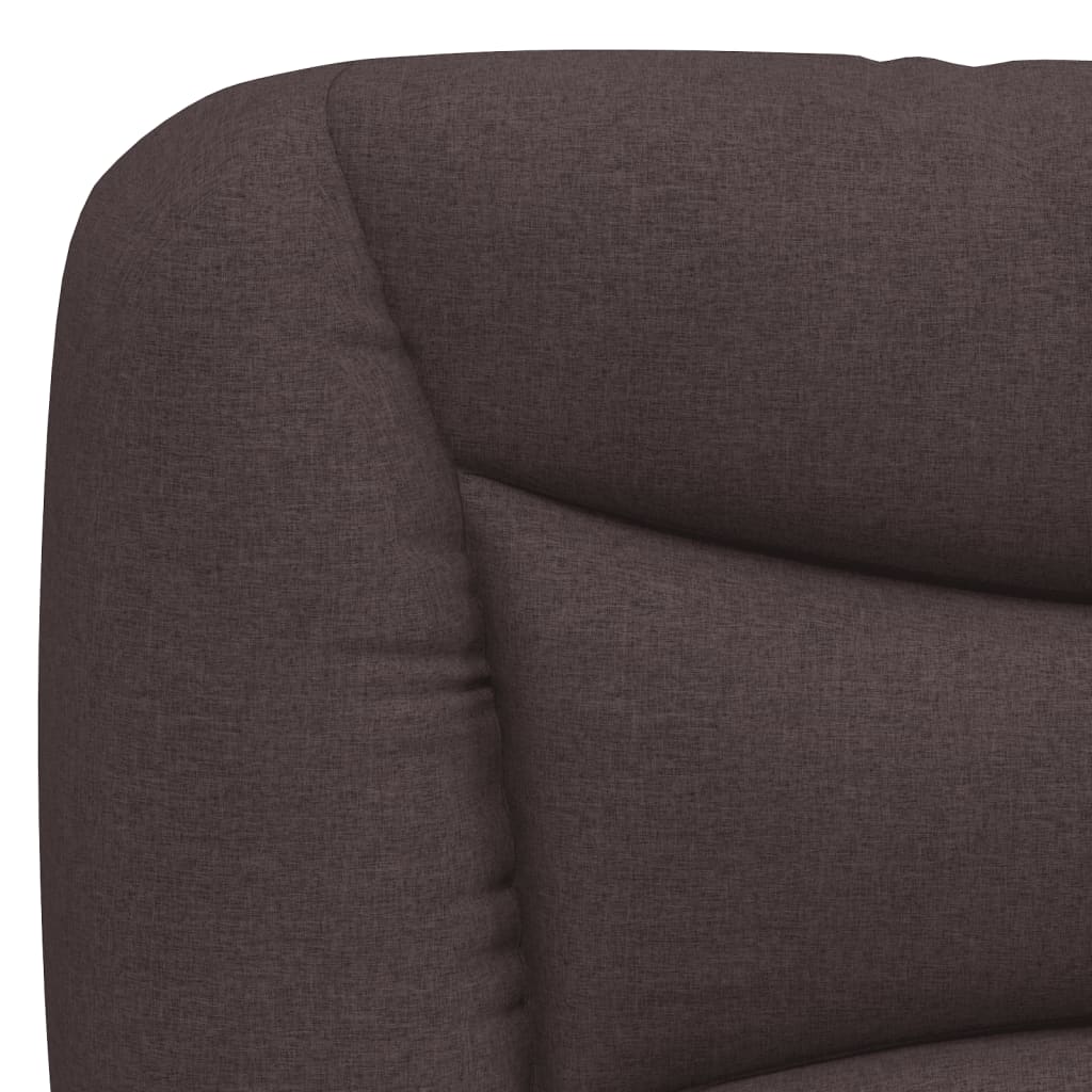 Cadre de lit sans matelas marron foncé 180x200 cm tissu - XIOS
