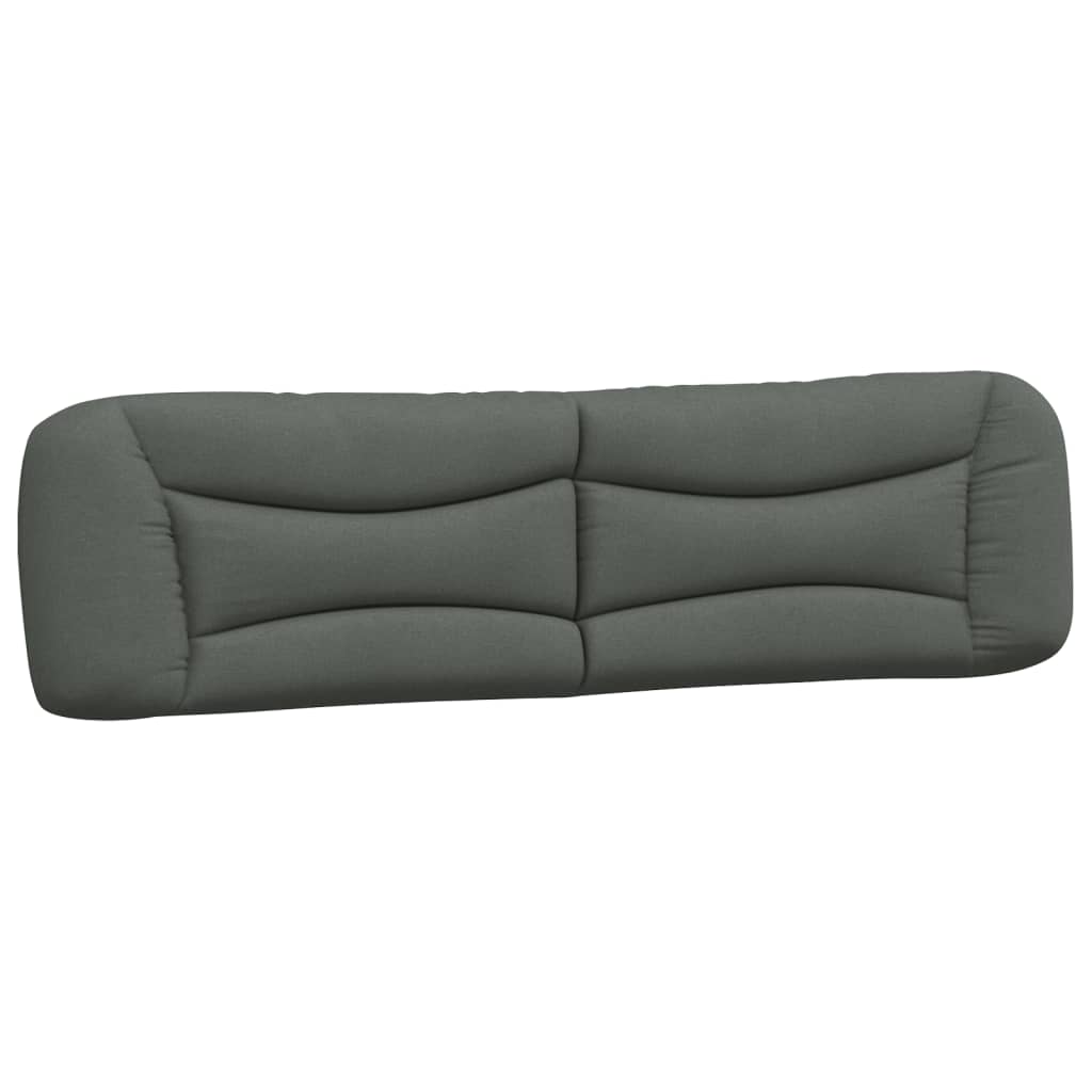 Cadre de lit sans matelas gris foncé 200x200 cm tissu - XIOS