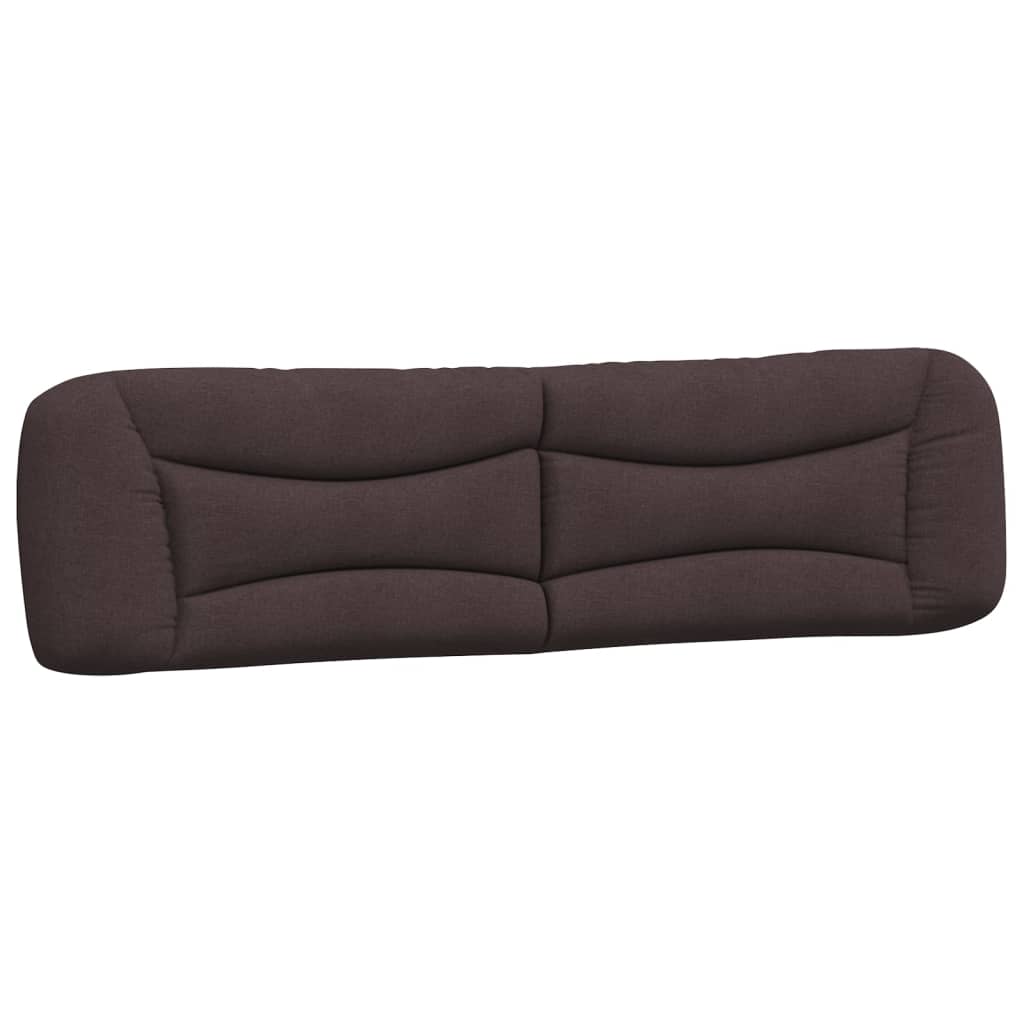 Cadre de lit sans matelas marron foncé 200x200 cm tissu - XIOS