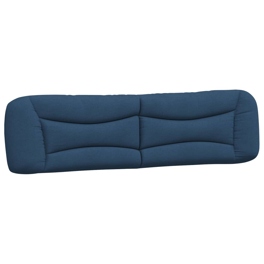Cadre de lit sans matelas bleu 200x200 cm tissu - XIOS