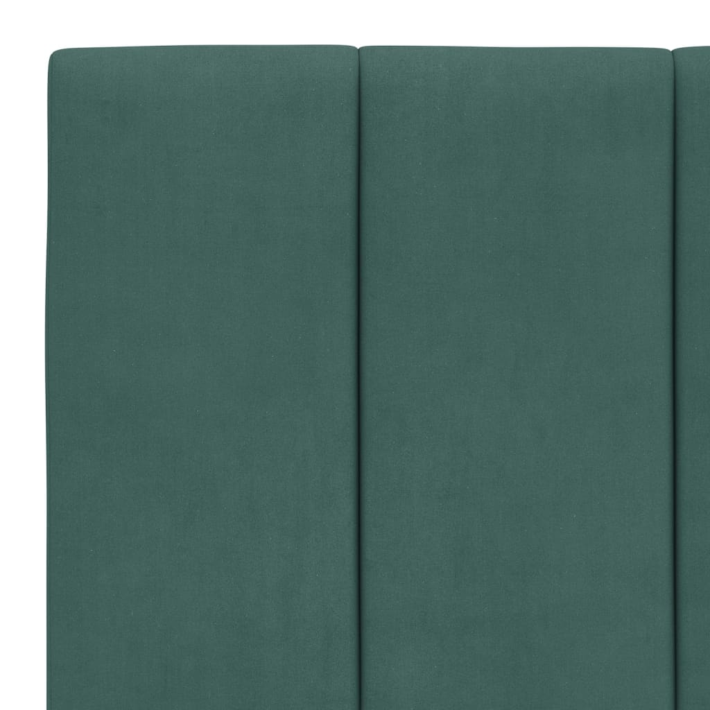 Cadre de lit sans matelas Hanko vert foncé 100x200 cm velours