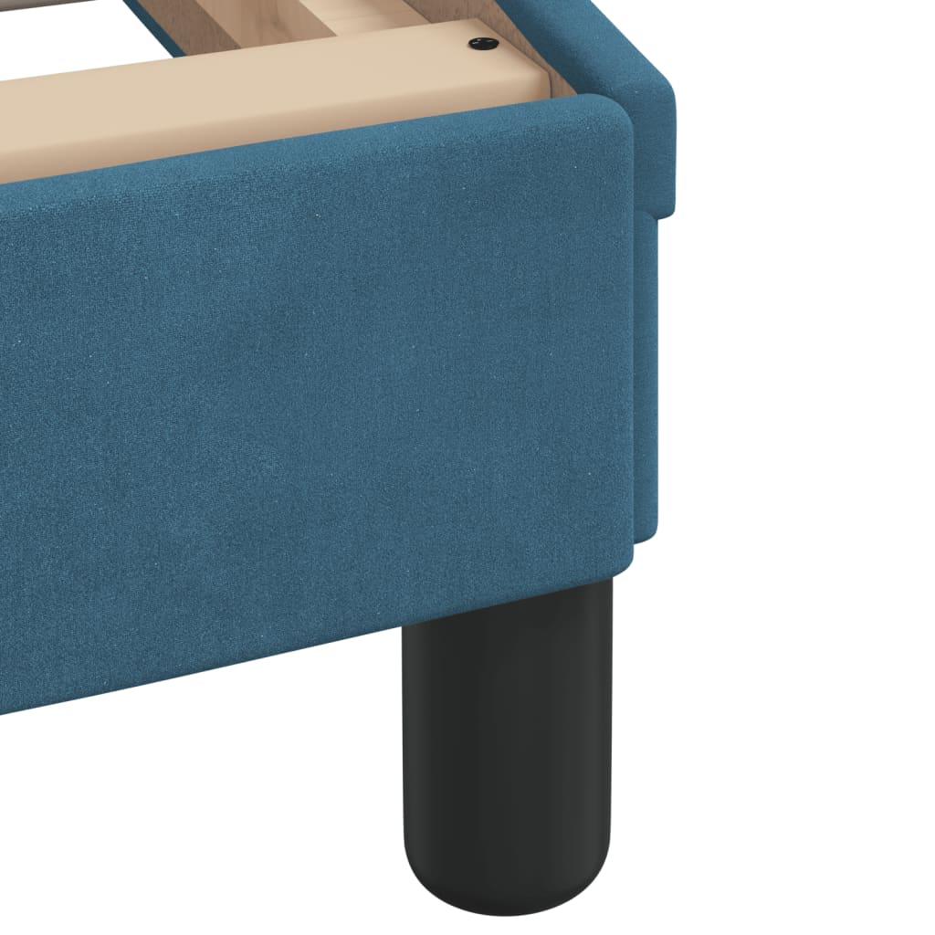 Cadre de lit sans matelas bleu 100x200 cm velours - XIOS
