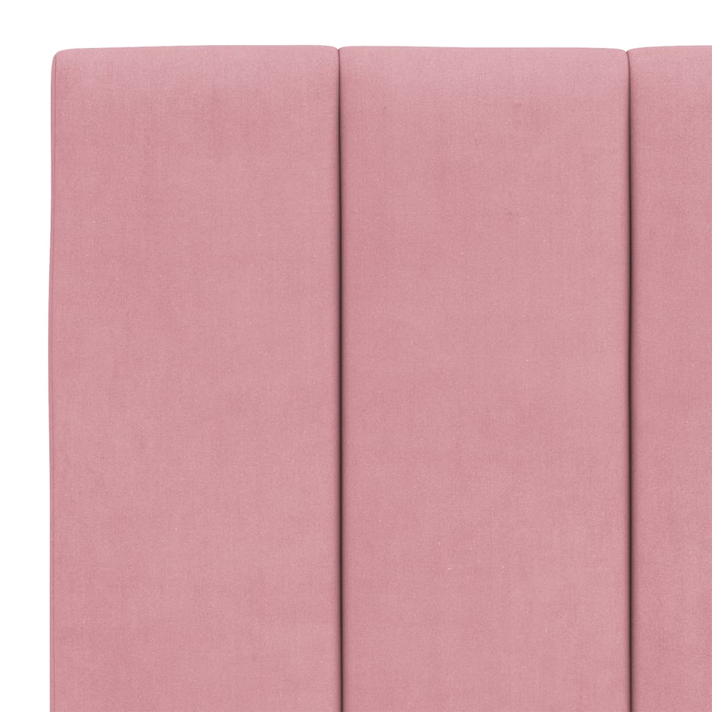 Cadre de lit sans matelas Hanko rose 120x200 cm velours