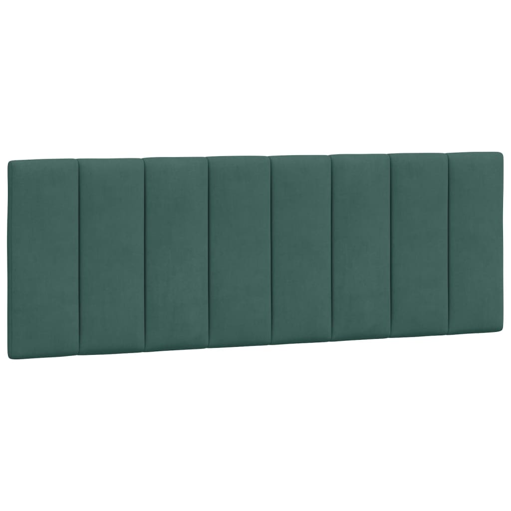 Cadre de lit sans matelas Hanko vert foncé 140x190 cm velours - XIOS