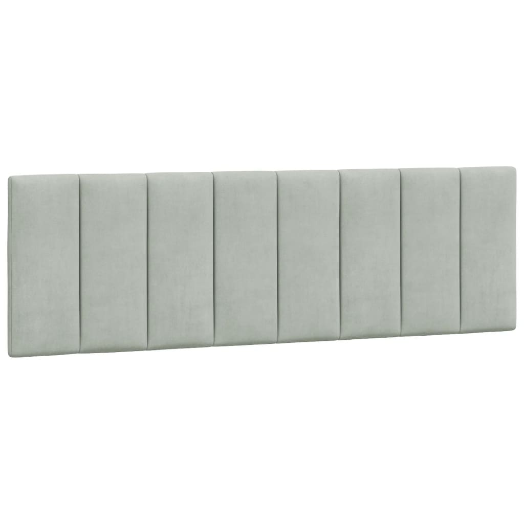 Cadre de lit sans matelas gris clair 160x200 cm velours - XIOS