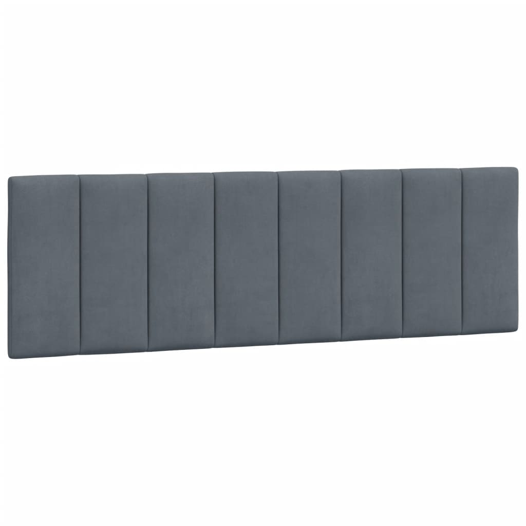 Cadre de lit sans matelas gris foncé 160x200 cm velours - XIOS