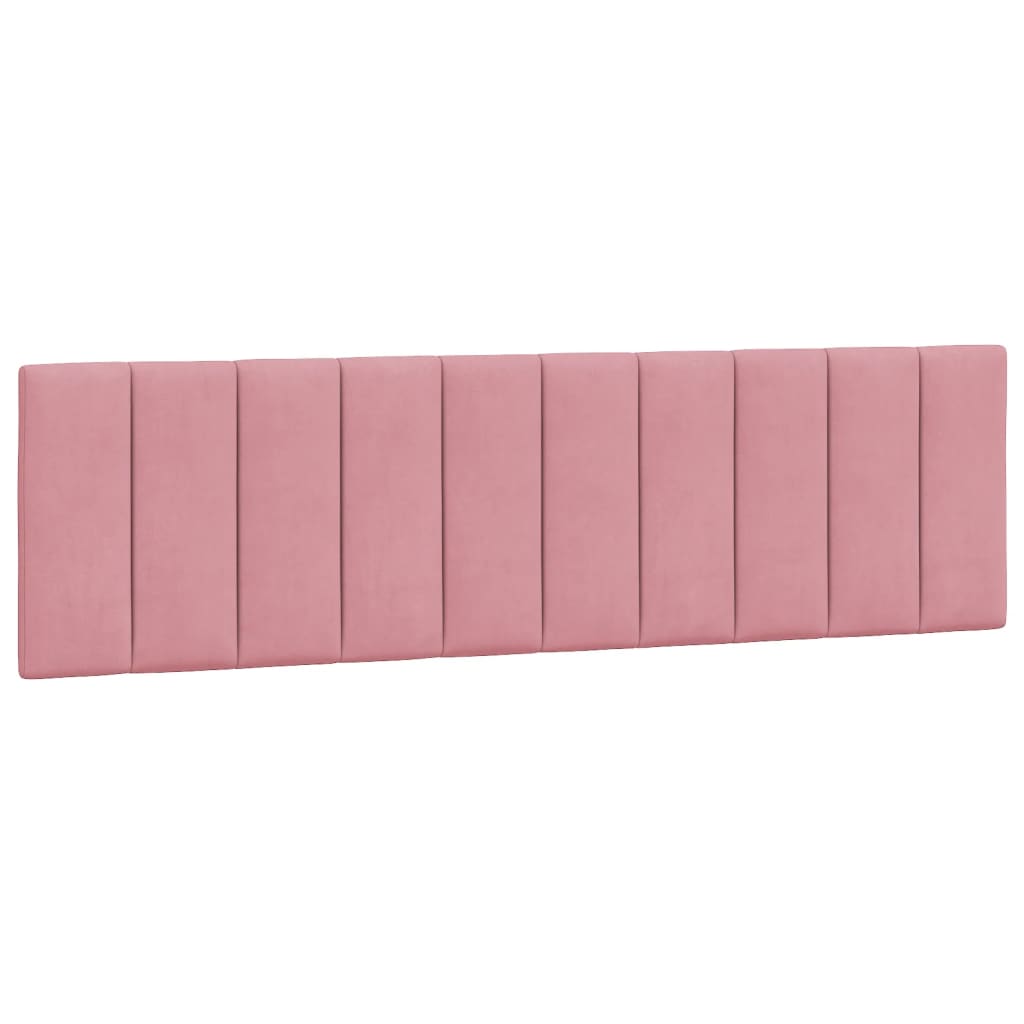 Cadre de lit sans matelas rose 180x200 cm velours - XIOS