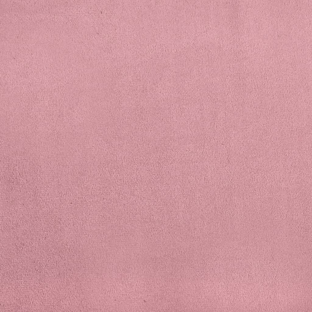 Cadre de lit sans matelas rose 90x190 cm velours - XIOS