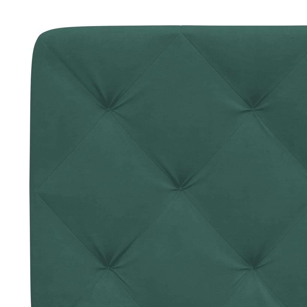 Cadre de lit sans matelas vert foncé 140x200 cm velours - XIOS