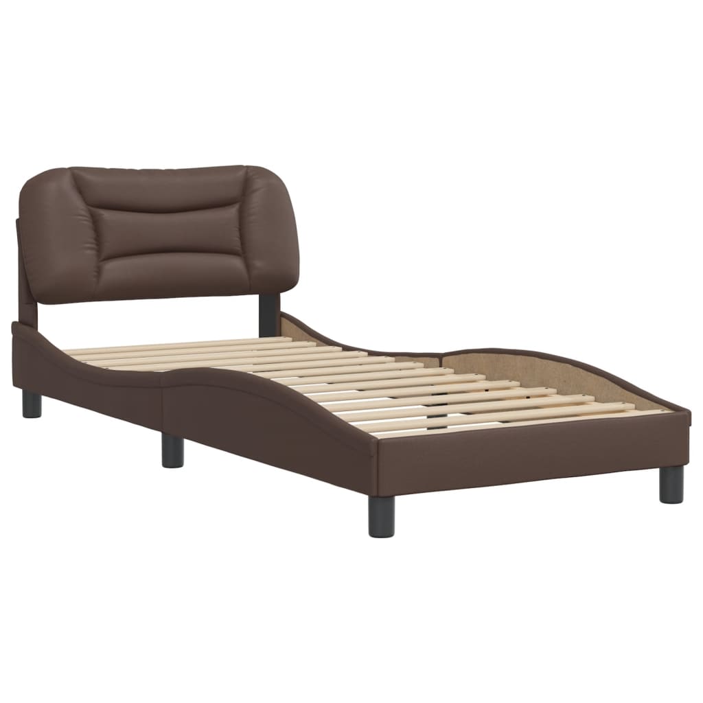 Cadre de lit sans matelas Hvar marron 80x200 cm similicuir - XIOS