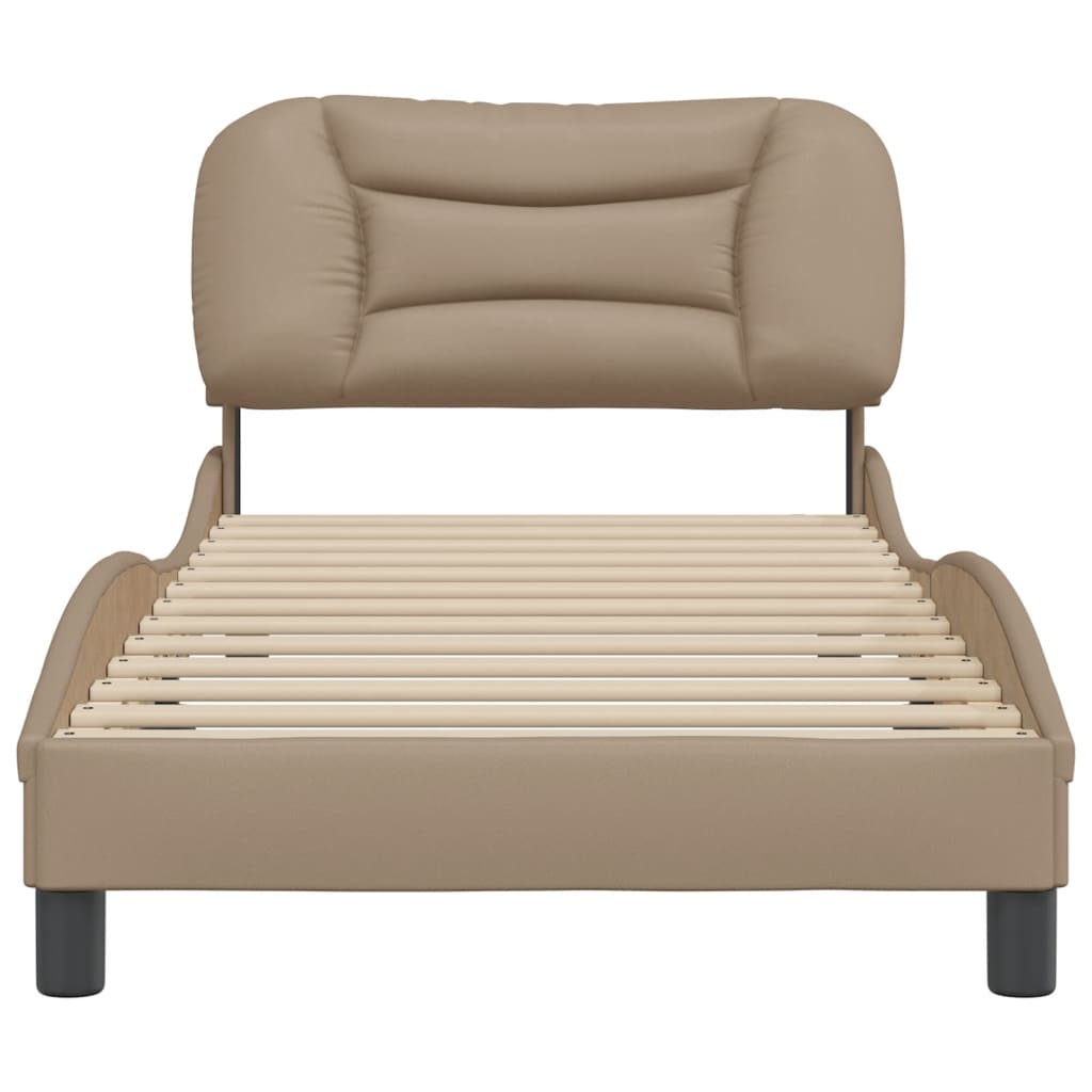 Cadre de lit sans matelas Hvar cappuccino 90x190 cm similicuir - XIOS