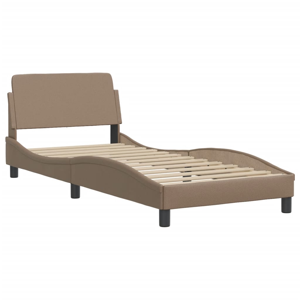 Cadre de lit sans matelas Hvar cappuccino 90x190 cm similicuir - XIOS