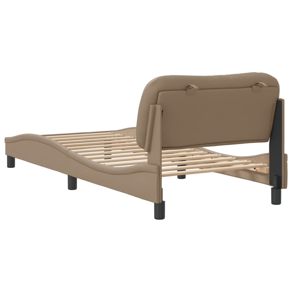 Cadre de lit sans matelas Hvar cappuccino 90x190 cm similicuir - XIOS