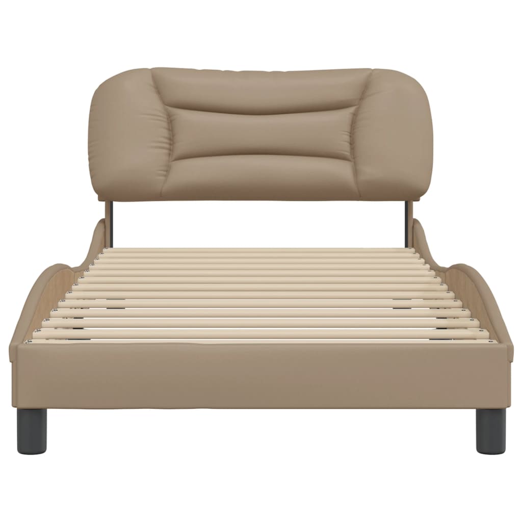 Cadre de lit sans matelas cappuccino 100x200 cm similicuir - XIOS