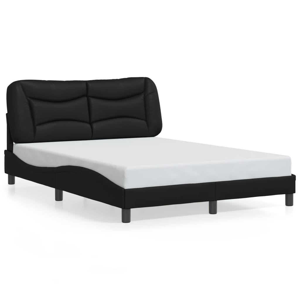 Cadre de lit sans matelas noir 140x200 cm similicuir - XIOS