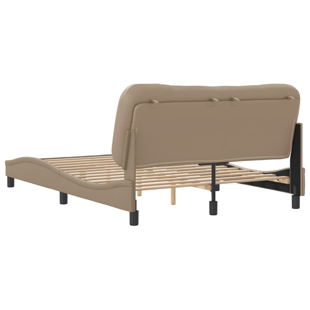 Cadre de lit sans matelas cappuccino 140x200 cm similicuir - XIOS